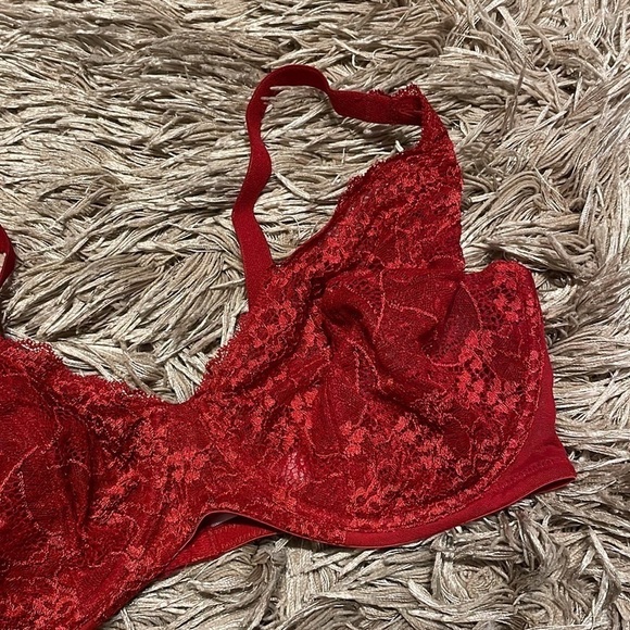 Liz & Co. Red Lace Underwire‎ 38D Bra - Picture 3 of 6